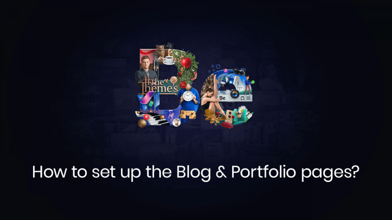 how to set up the blog and portfolio pages