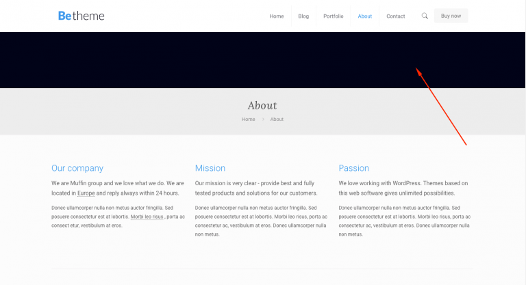 How to remove empty space in header? – Betheme Support Center