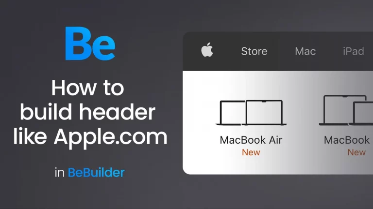 how to build header like apple.com