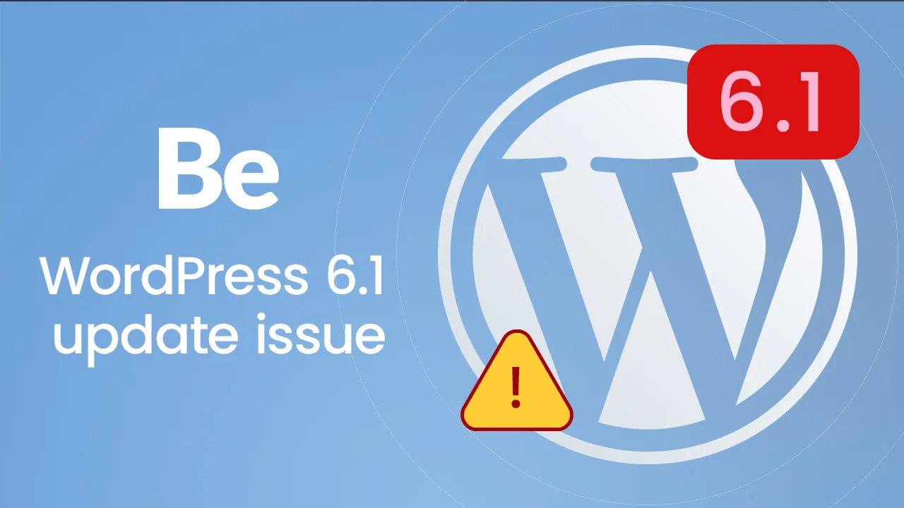 Wordpress 6 1 update issue