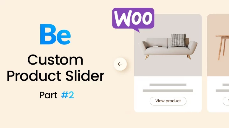 Custom Product Slider WooCommerce