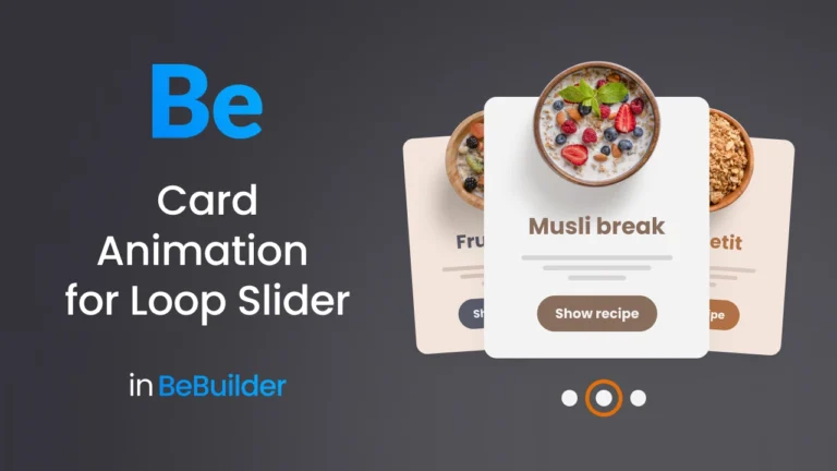 Card animation in loop slider